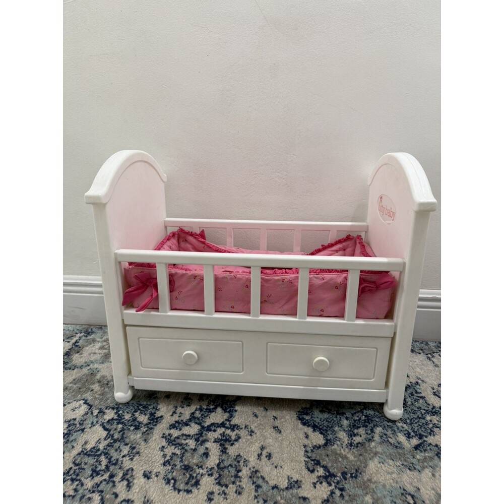 American Girl Doll Bitty Baby Crib Bed and Bedding RETIRED EUC